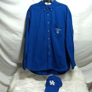K Sport Dawahares Kentucky UK Shirt XXL & Nike Kentucky Hat OSFA Vintgage Shirt